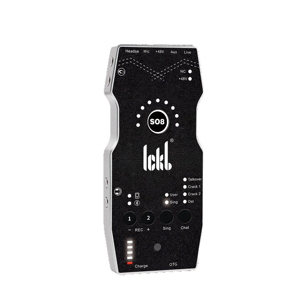 ICKB SO8 Mobile Live Sound Card Rechargeable For Live-streaming 6th Generation