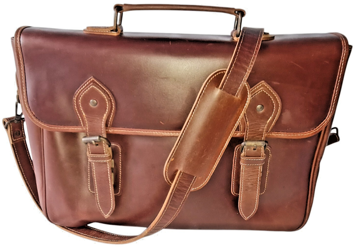 100 % Cow Grain Leather Hand Made , laptop briefcase bag,  business briefcase