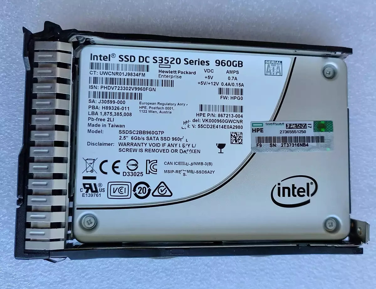 for HPE 960GB SATA 6G 2.5" GEN11 Server SSD Replace P40503-B21 P41528-001