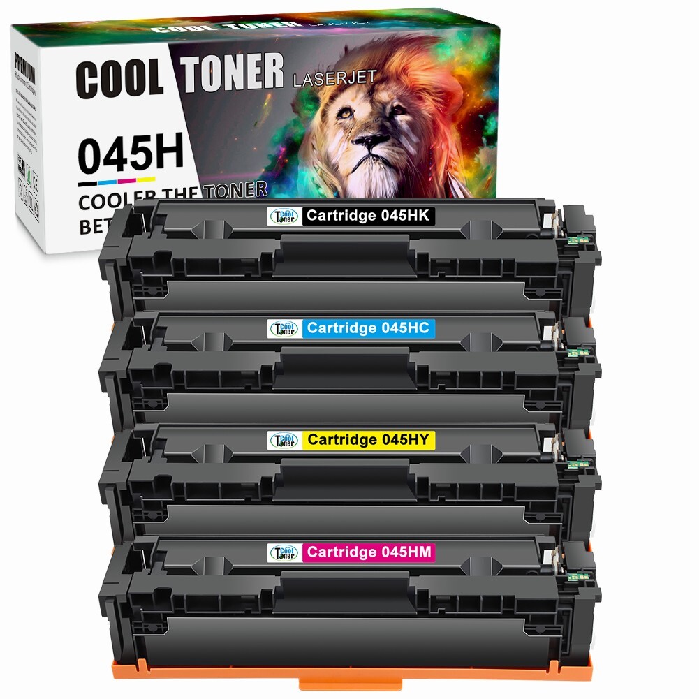 4PACK 045H Toner For Canon 045 H ImageCLASS 1246C001 MF634Cdw MF632Cdw LBP612Cdw