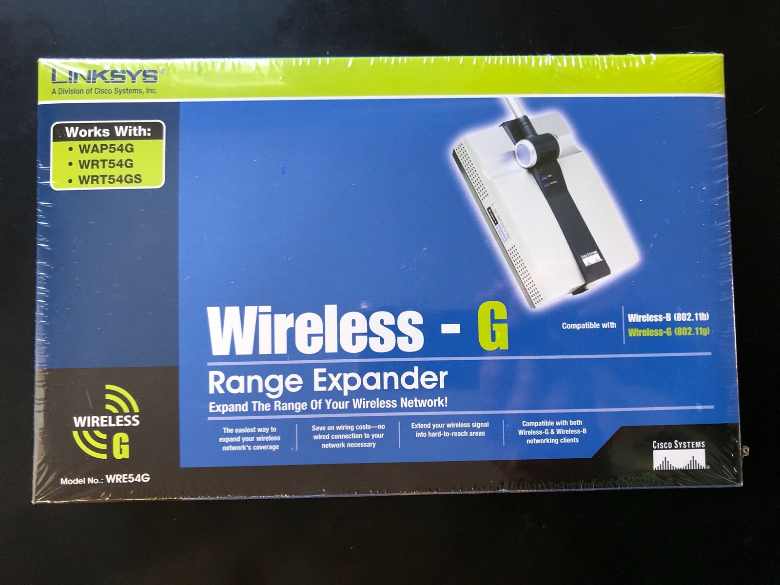 LINKSYS Wireless-G Range Expander WRE54G - 2.4 GHz NEW Lot Of 2