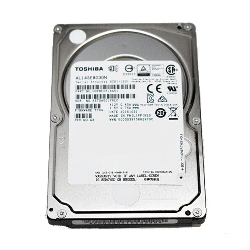Toshiba AL14SEB030N 300GB 10K RPM SAS-12GBPS 128MB Hard Drive | Dell