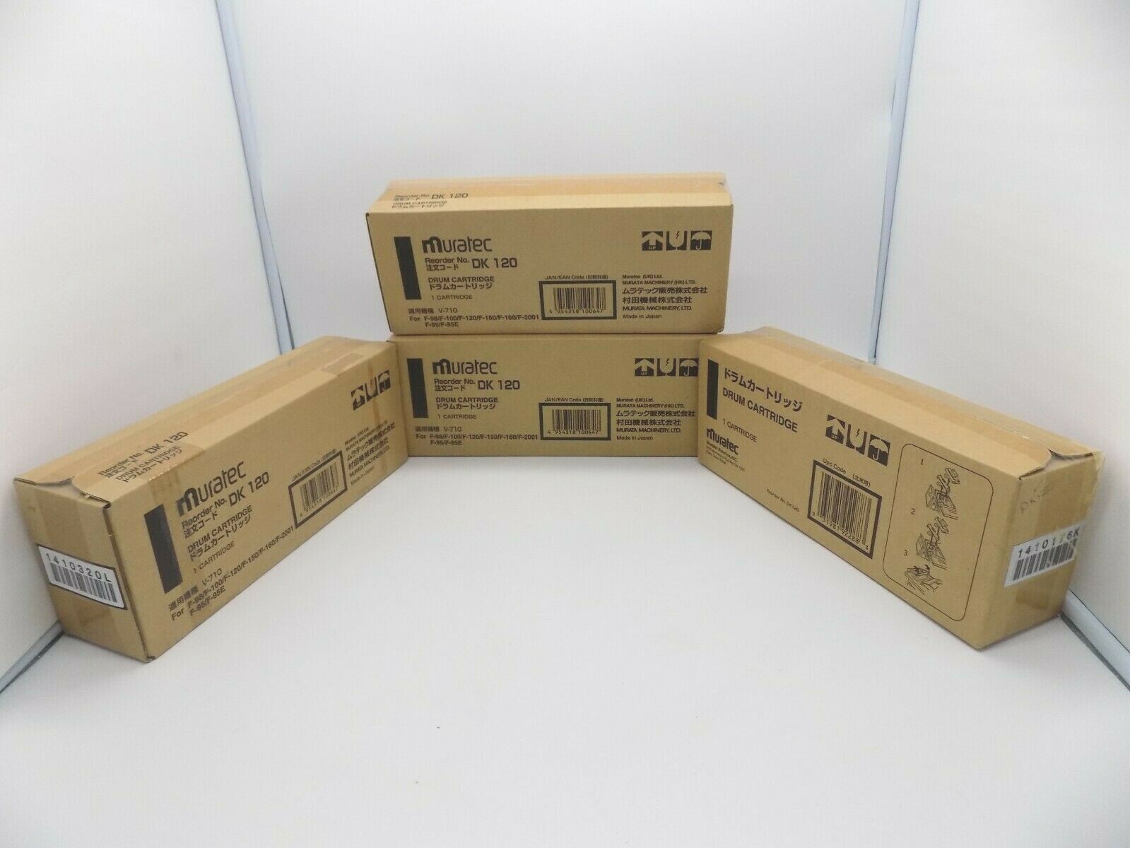 Lot 4 Muratec DK-120 Ink Cartridge Drum Muratec Printer F-98 100 120 150 DK120