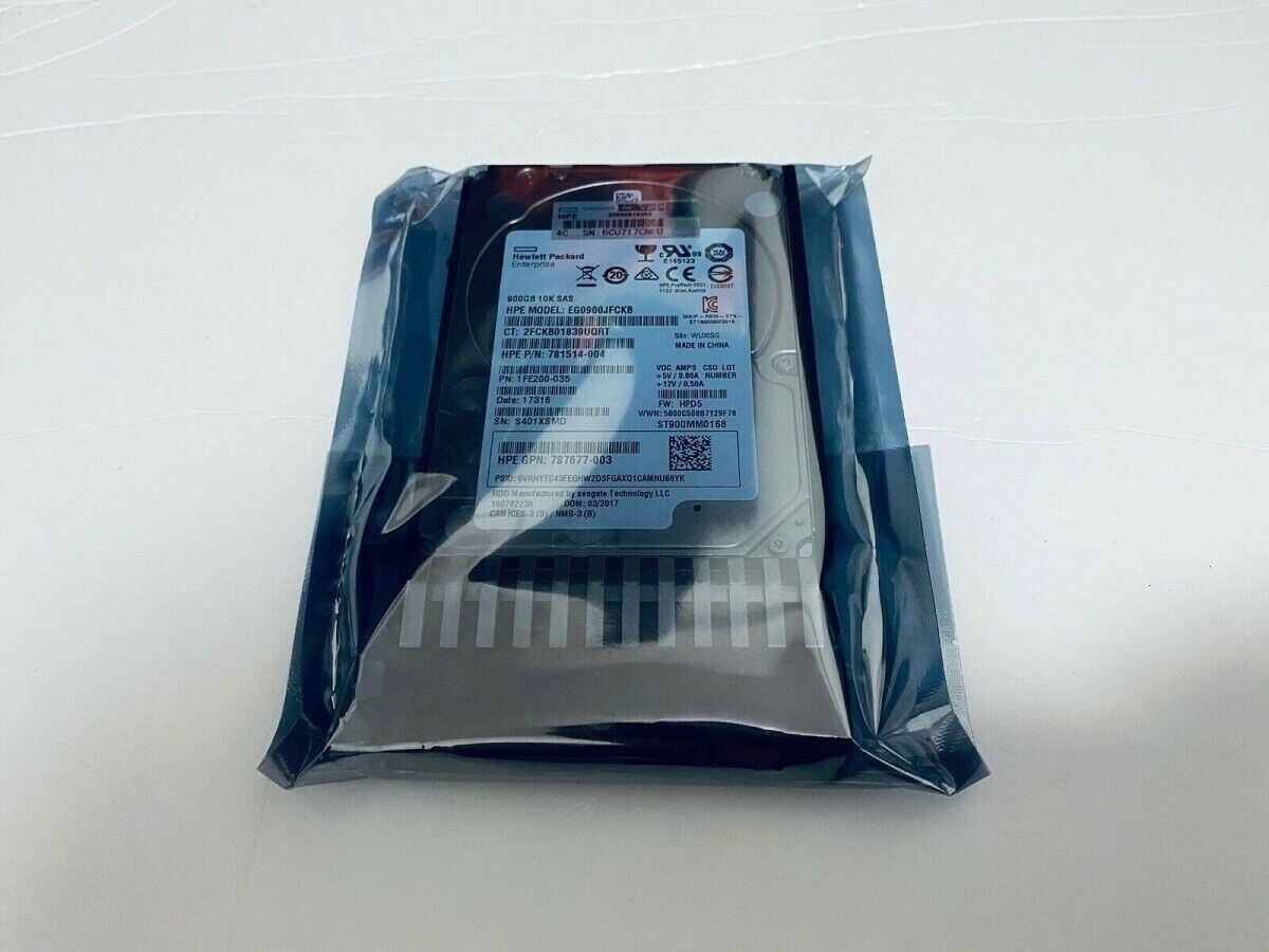 J9F47A 787647-001 HPE 900GB 2.5" 12G 10K SAS SFF MSA Enterprise HDD