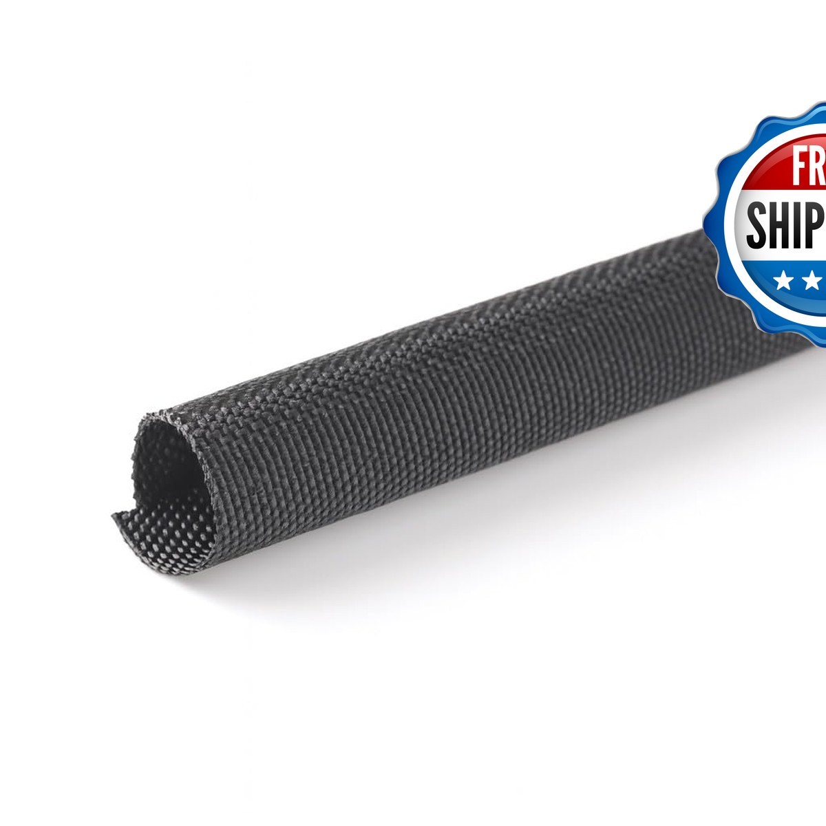 MGI SpeedWare Woven Mesh Split-Sleeve Wire Loom 25 ft (1/4")