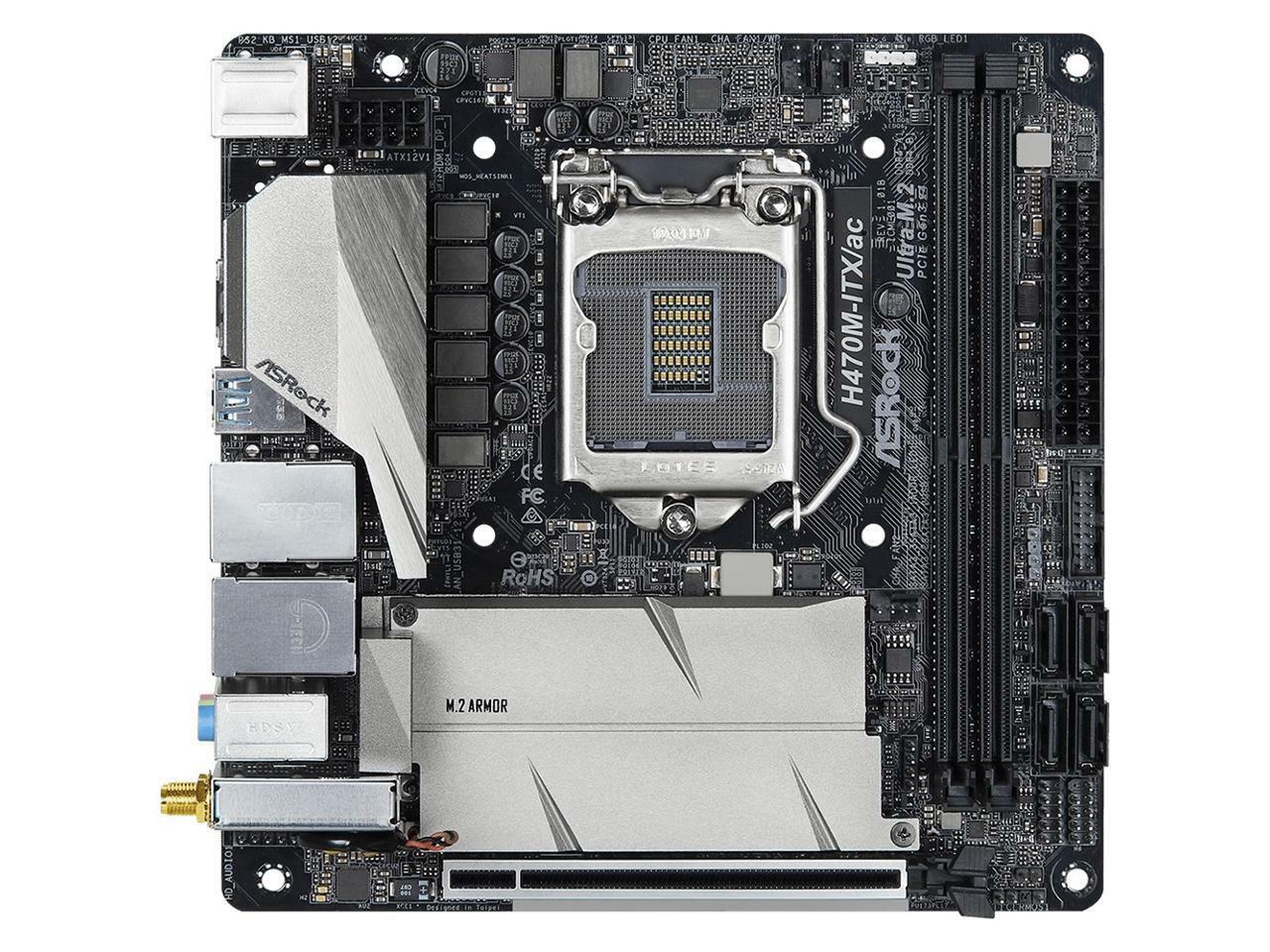 For ASROCK H470M-ITX/ac Motherboard LGA1151 DDR4 Mini-ITX Mainboard