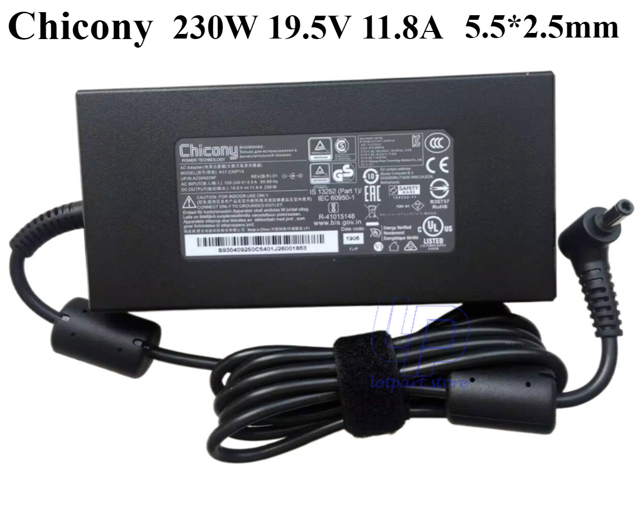 Genuine 230W Chicony Power Adapter for Gigabyte AERO 15-X9 5.5*2.5mm Charger