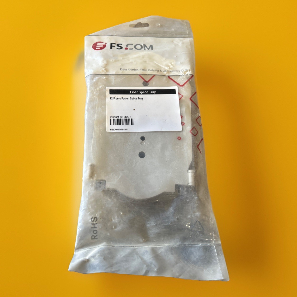 🔥 FS.com 28773 12-Fiber Fusion Splice Tray Fiber Optic Enclosure NEW🔥