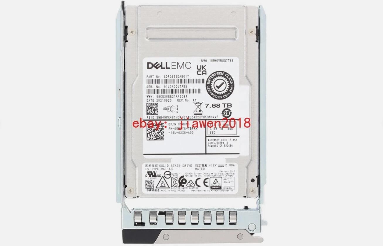 5MHY8 DELL EMC 7.68TB SAS 12Gbps Read Intensive SED 512e 2.5" SSD KRM6VRUG7T6 US