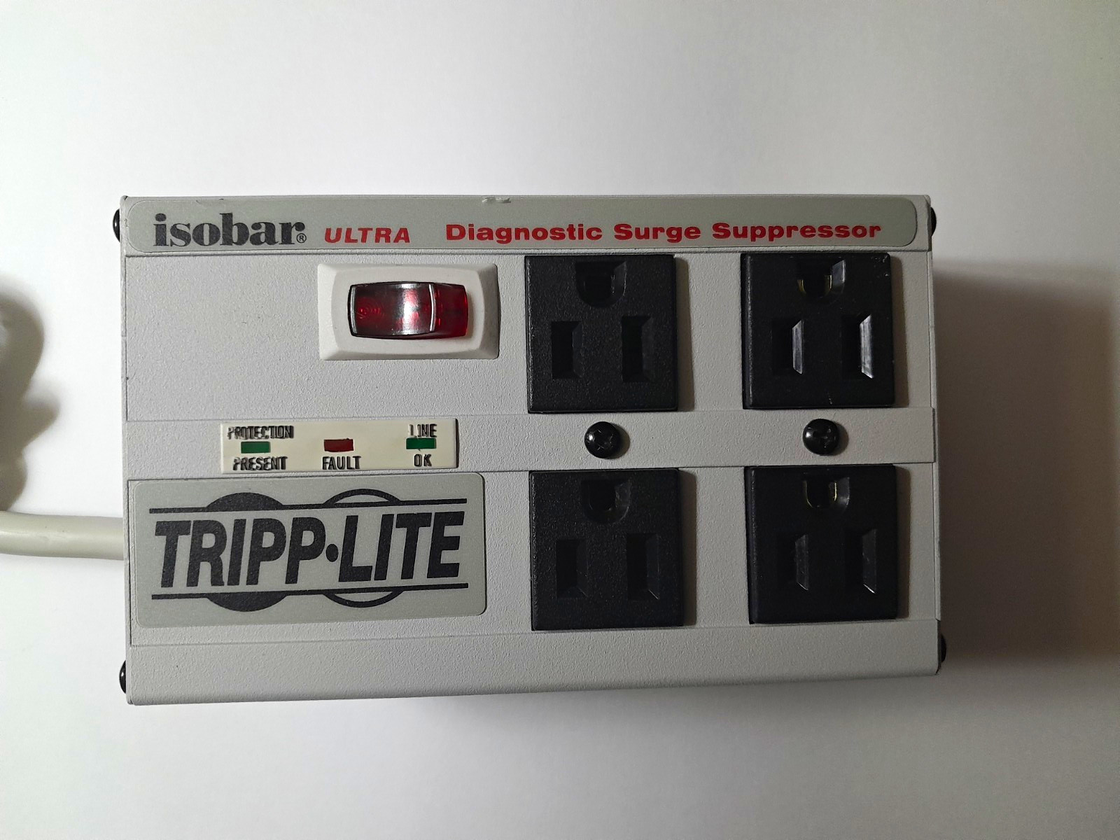 Tripp Lite ISOBAR4 Surge Protector Power Strip, 4-Outlet 120V 12A