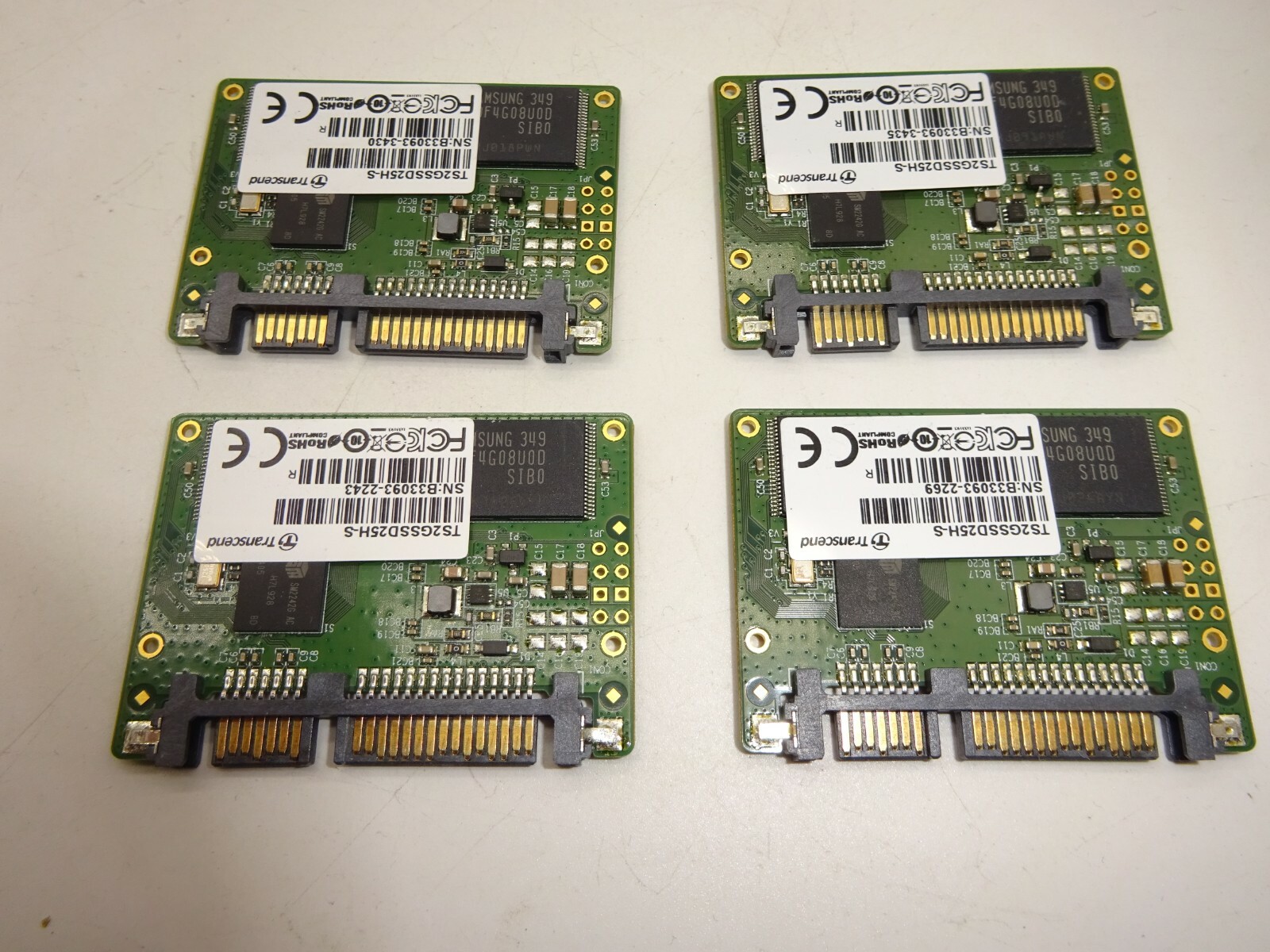 TRANSCEND 4x2GB TS2GSSD25H-S HALF SLIM SATA SSD #GK3215