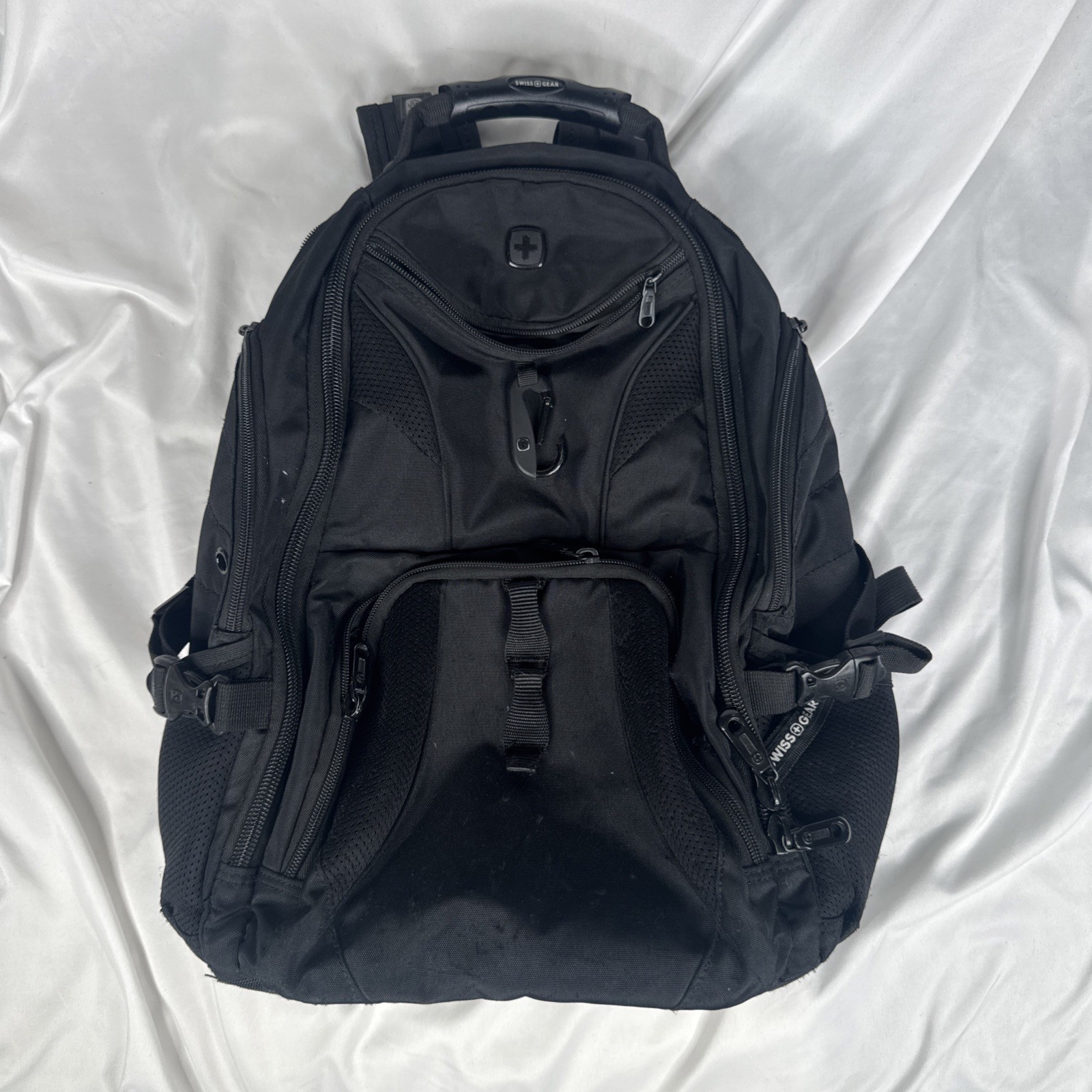 SWISSGEAR 1900 ScanSmart 17” Laptop Backpack TSA Travel Blacked Out Black/Black