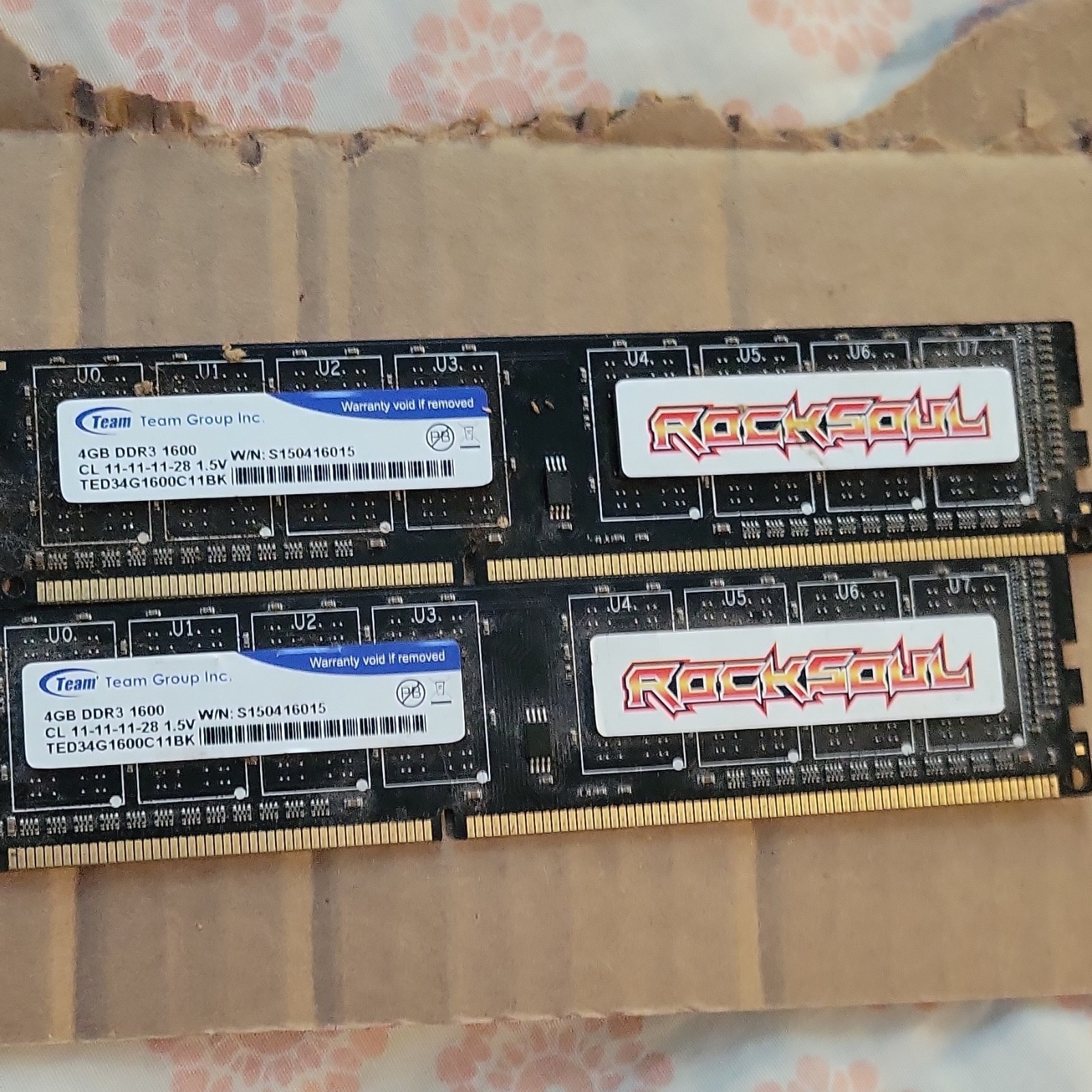 Team Group Rocksoul 8GB (2x4GB) DDR3-1600 DIMM 240-Pin DDR3 SDRAM RAM