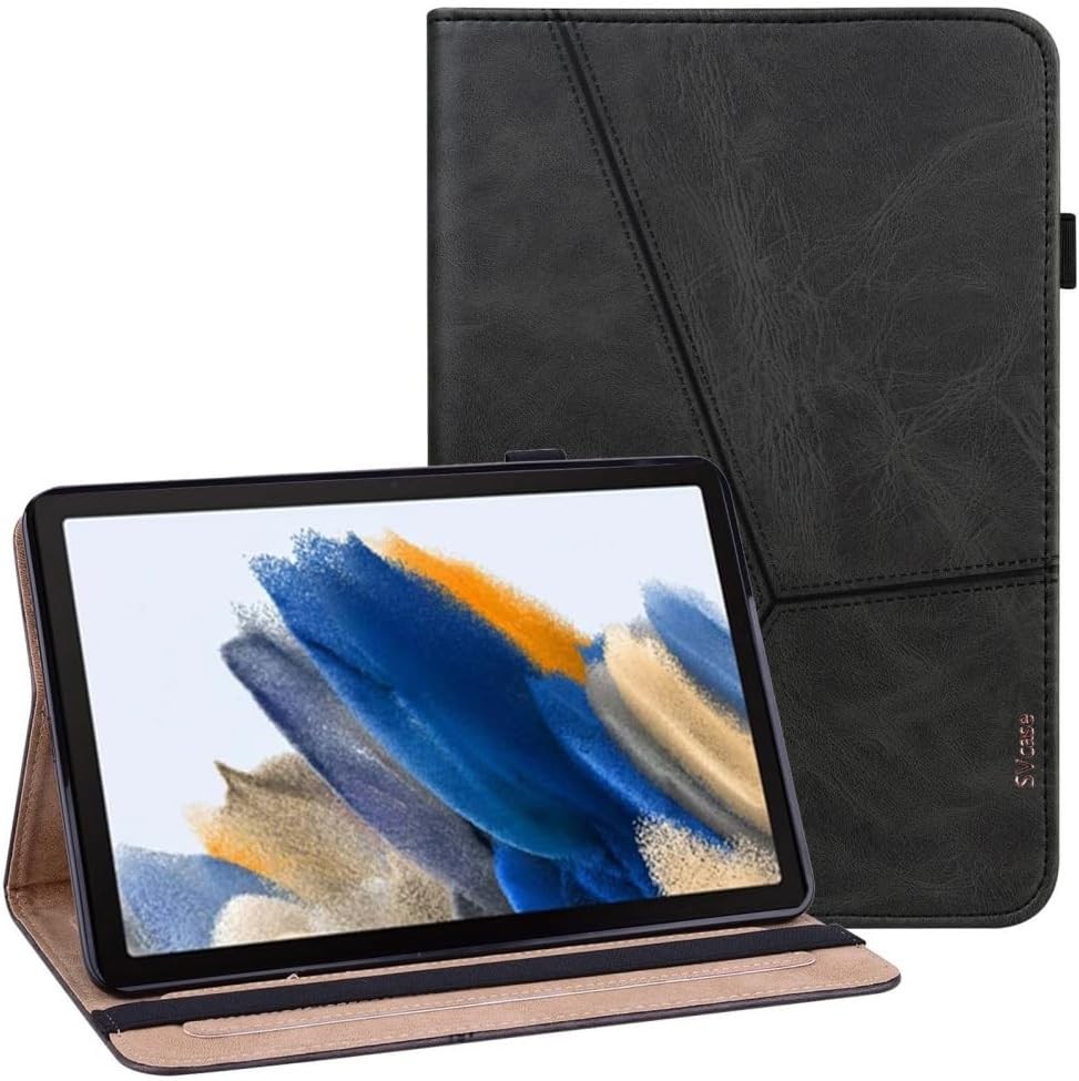 Black PU Leather Case with Card Slots for Galaxy Tab A9 Plus 11 - Cover