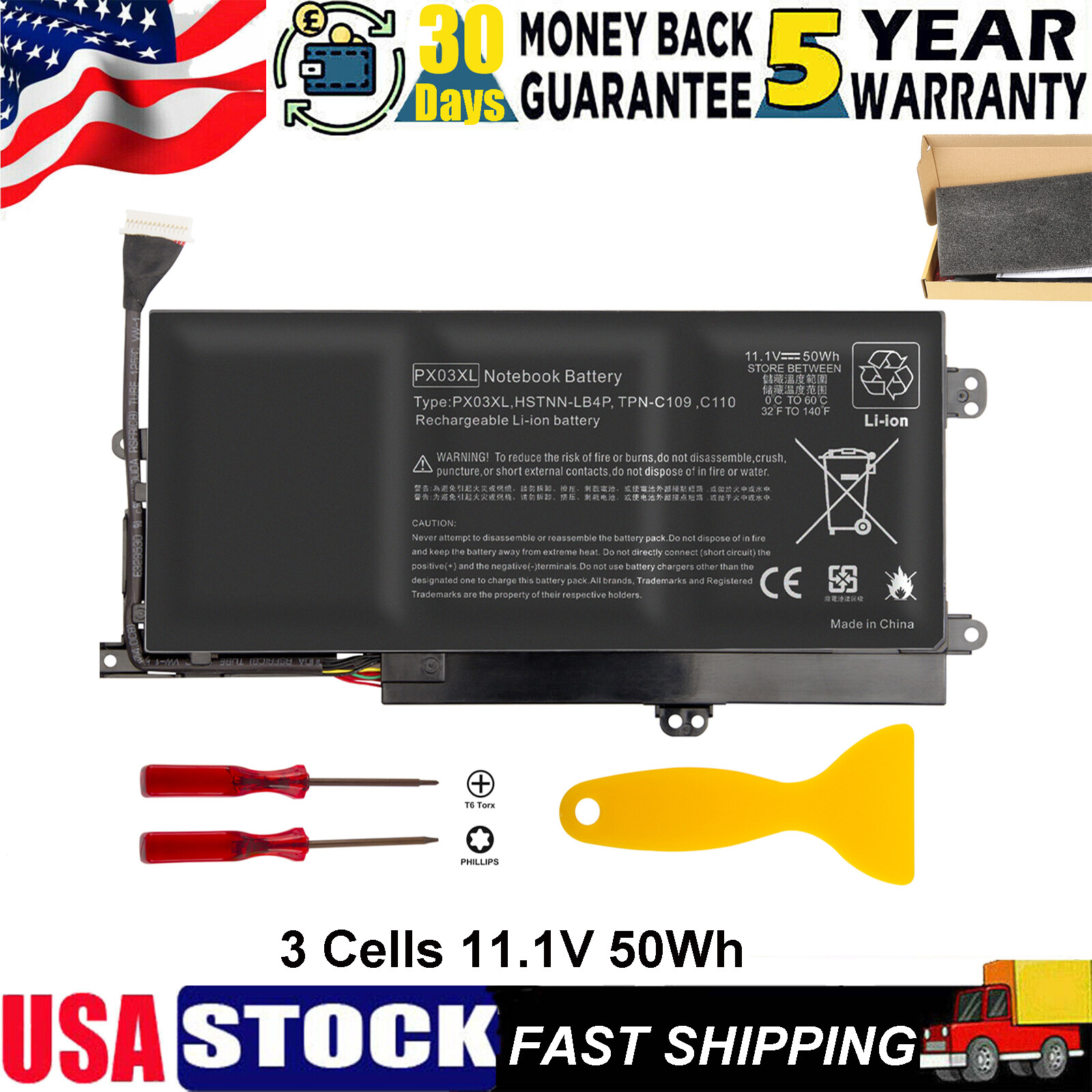 PX03XL Battery For HP Envy M6 M6-k K022DX HSTNN-LB4P 715050-001 714762-2C1 50Wh