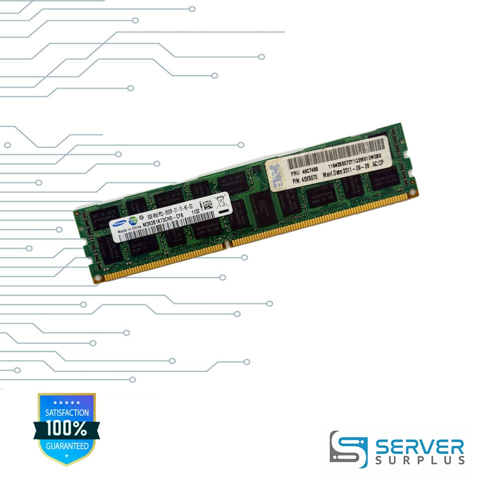 IBM 8GB DDR3-1066 PC3-8500 2Rx8 ECC REG RDIMM 46C7488 M393B1K73CH0-CF8