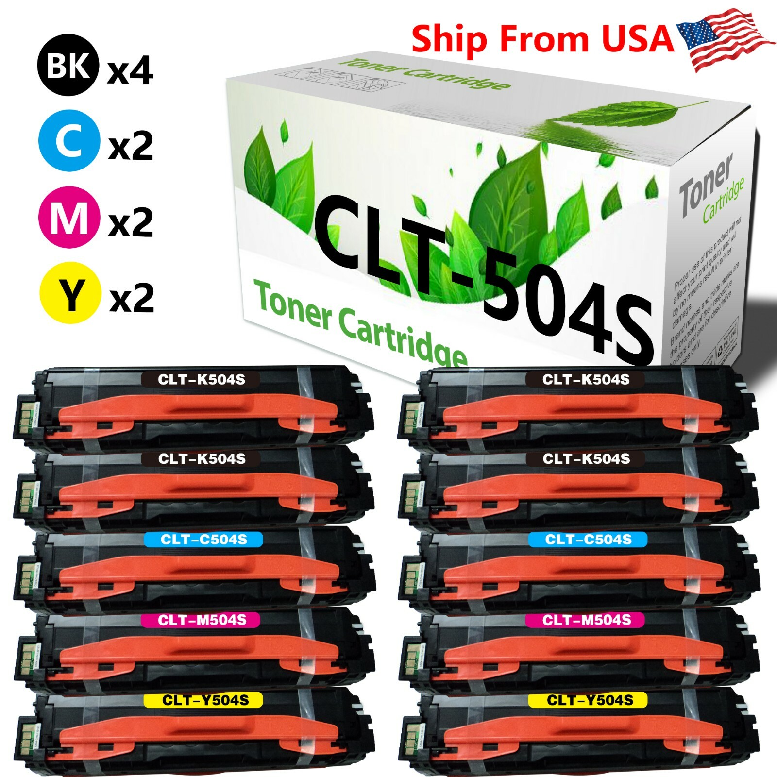 10PK MLT-504S Toner Cartridge for Xpress SL-C1810W CLX-4195 CLX-4195N