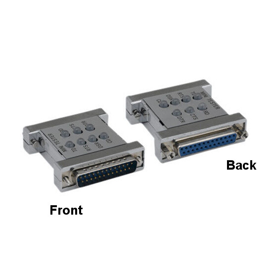 DB25 Serial Mini Tester 25Pin Male/Female Troubleshoot/Monitor Device Signal
