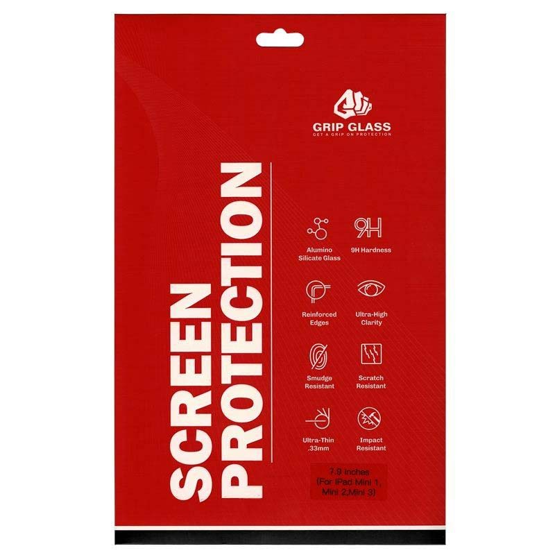 GRIP Tempered Glass Screen Protector for Apple iPad Mini 2 & 3 5 Pack Cover Lens