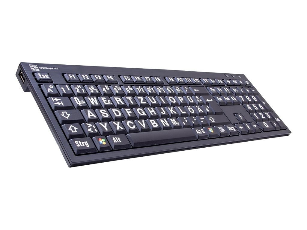 LogicKeyboard XL Print PC Slim Line NERO Keyboard USB LKB-LPWB-BJPU-DE