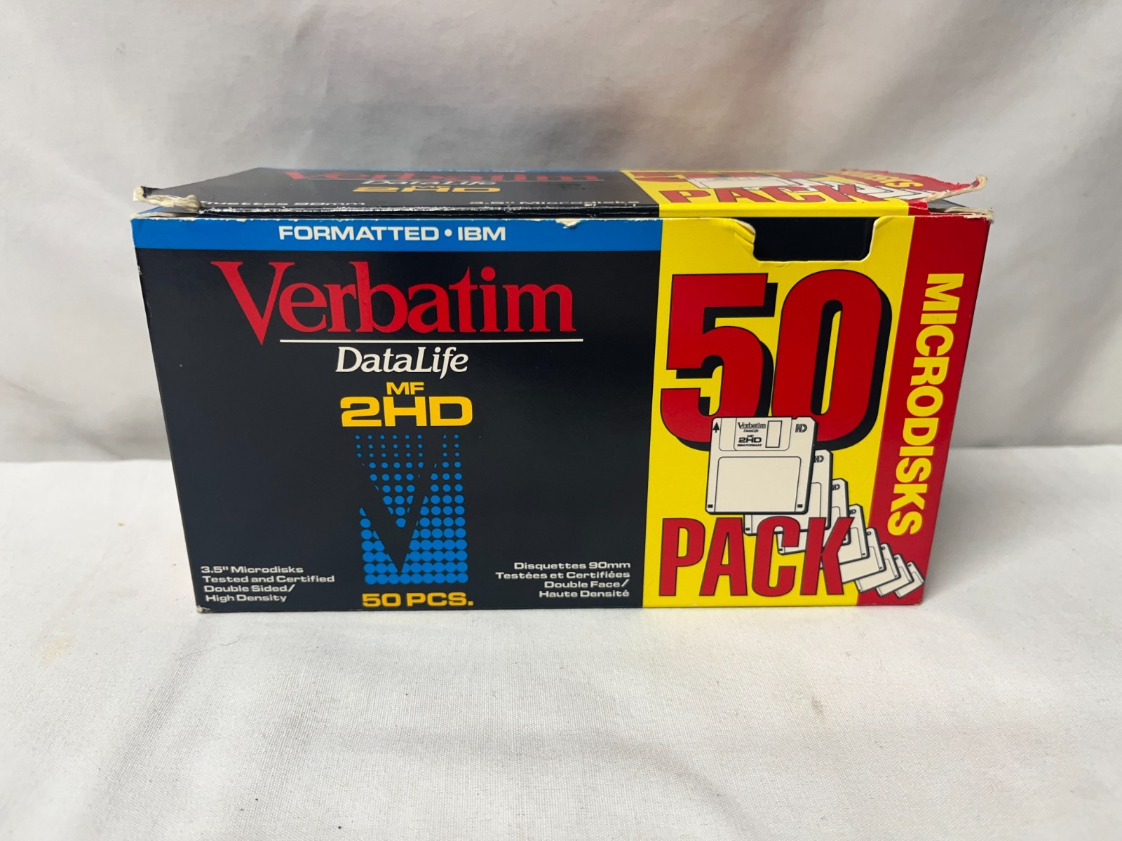 50 Verbatim DataLife MF 2HD 3.5” Microdisk Formatted Floppy Disks New Open Box