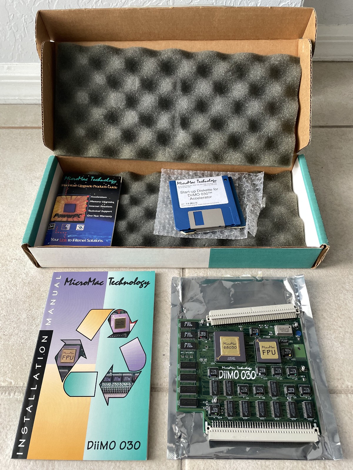 MicroMac DiiMO 50MHz 68030 CPU Accelerator for Apple Macintosh SE/30 - Working