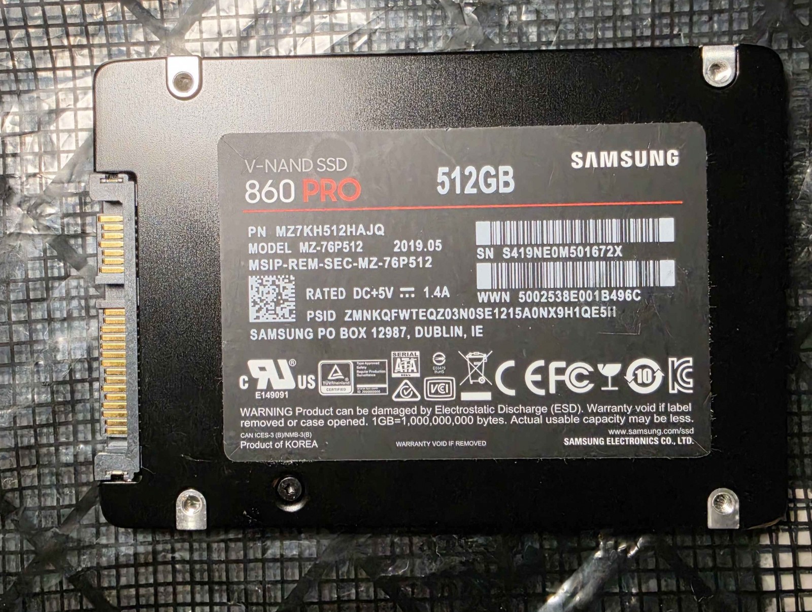 Samsung 860 Pro SSD 512gb - 2.5 Inch SATA III Internal Solid State 512 GB