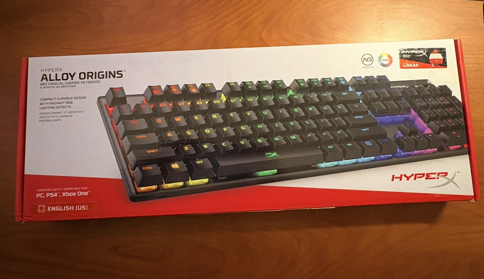 HyperX Alloy Origins Full-Size Mechanical Gaming Keyboard RGB Red Linear Switch