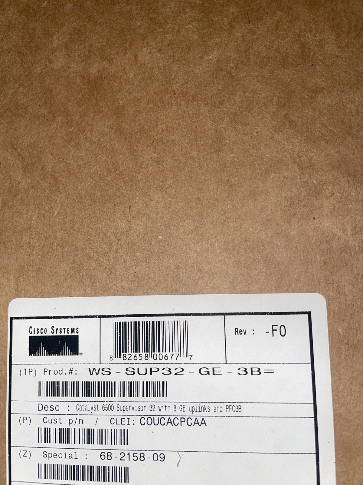 New Cisco WS-SUP32-GE-3B Catalyst 6500 Supervisor Engine 32 8GE Ports 