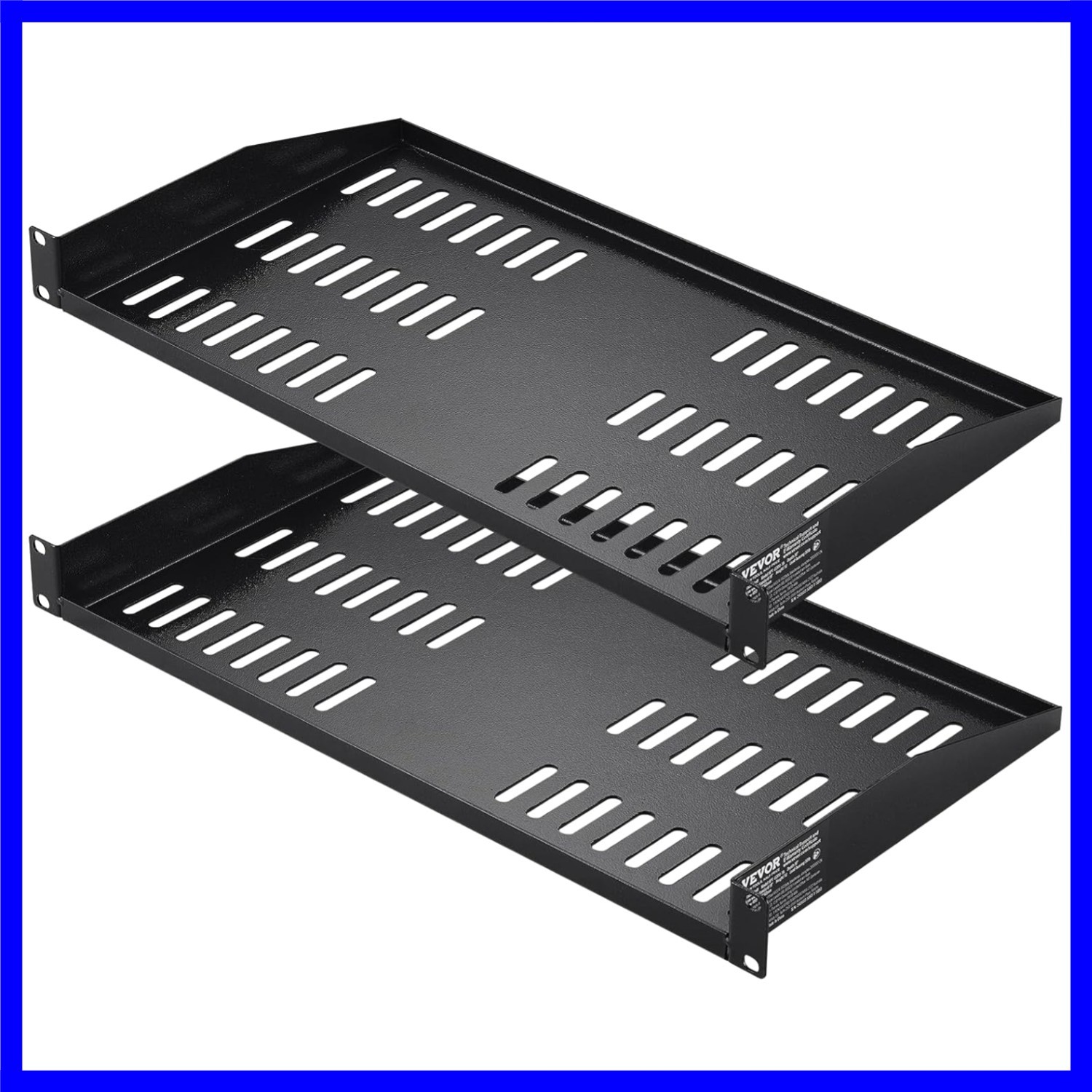 2PCS 1U Server Rack Shelf, Universal Vented Rack Mount Cantilever Tray for 19...