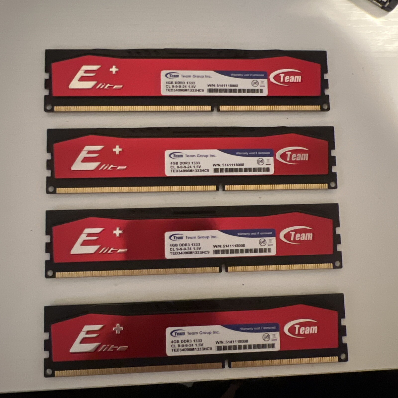 Team Elite Plus 16GB (4 x 4GB) DDR3 1333  16gb DDR3 Ram