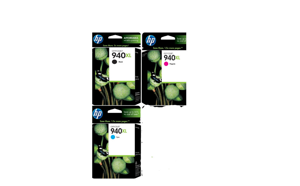 Genuine HP 940XL Ink Cartridge Set CMYK Black Cyan Magenta  8000 8500