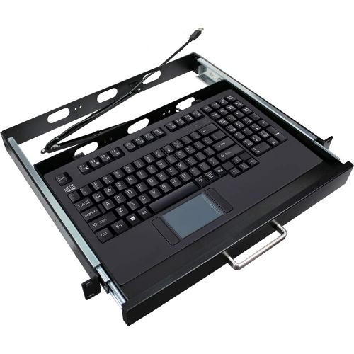 Adesso EasyTouch 425UB-MRP Touchpad Keyboard w/ Rackmount - Cable Connectivity -