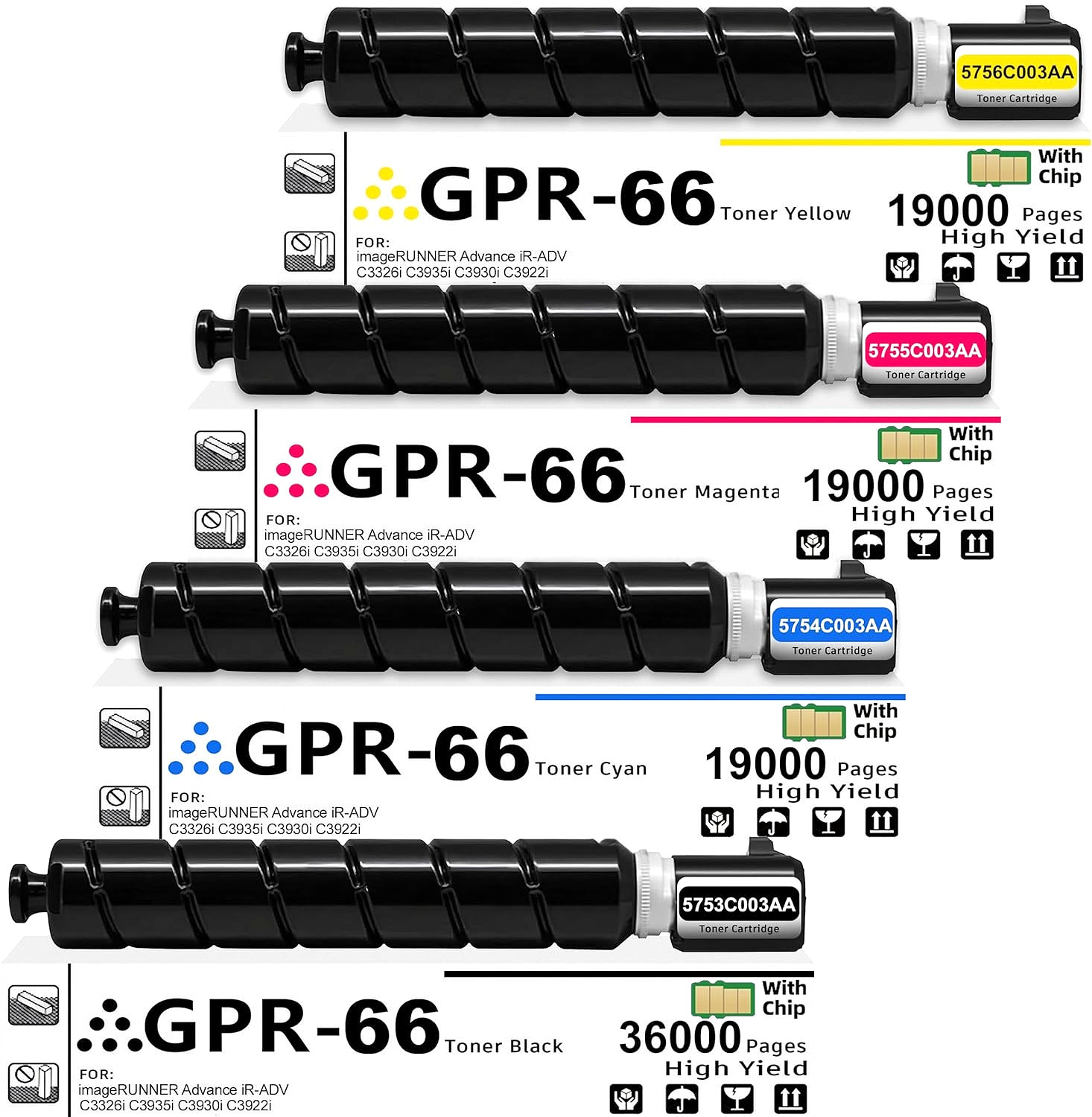 GPR66 Toner Cartridge for Canon ImageRUNNER ADVANCE DX C3926i, C3930i, C3935i