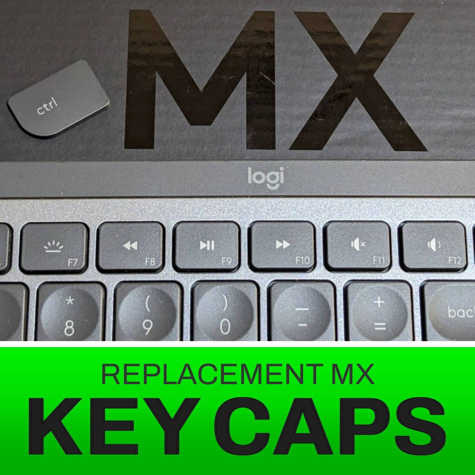 Logitech MX KEYS Gray REPLACEMENT KEY CAP & HINGE ONLY Parts for Keyboard YR0073