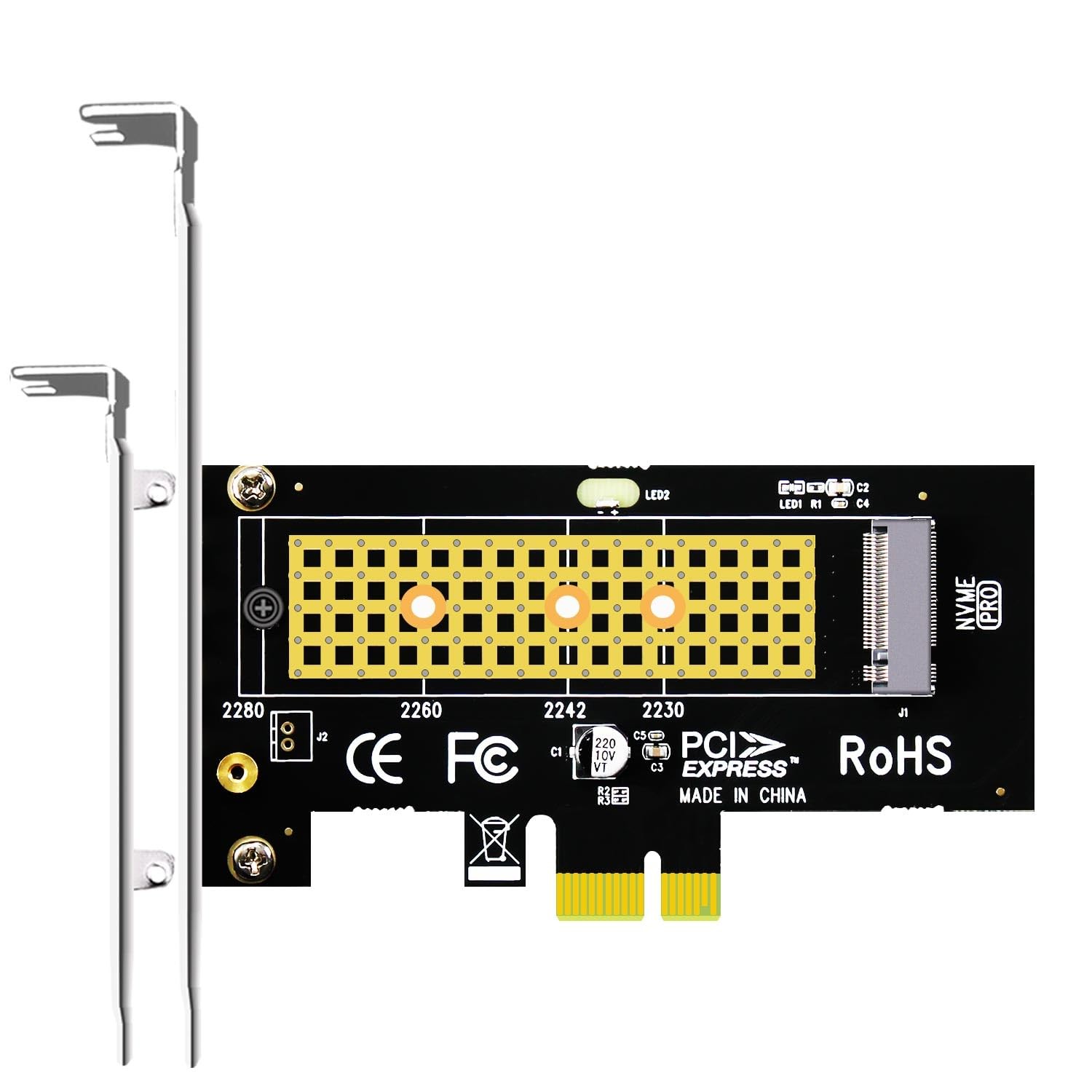 GLOTRENDS PA09-X1 M.2 NVMe to PCIe X1 Adapter for 2230/2242/2260/2280 M.2 NVM...