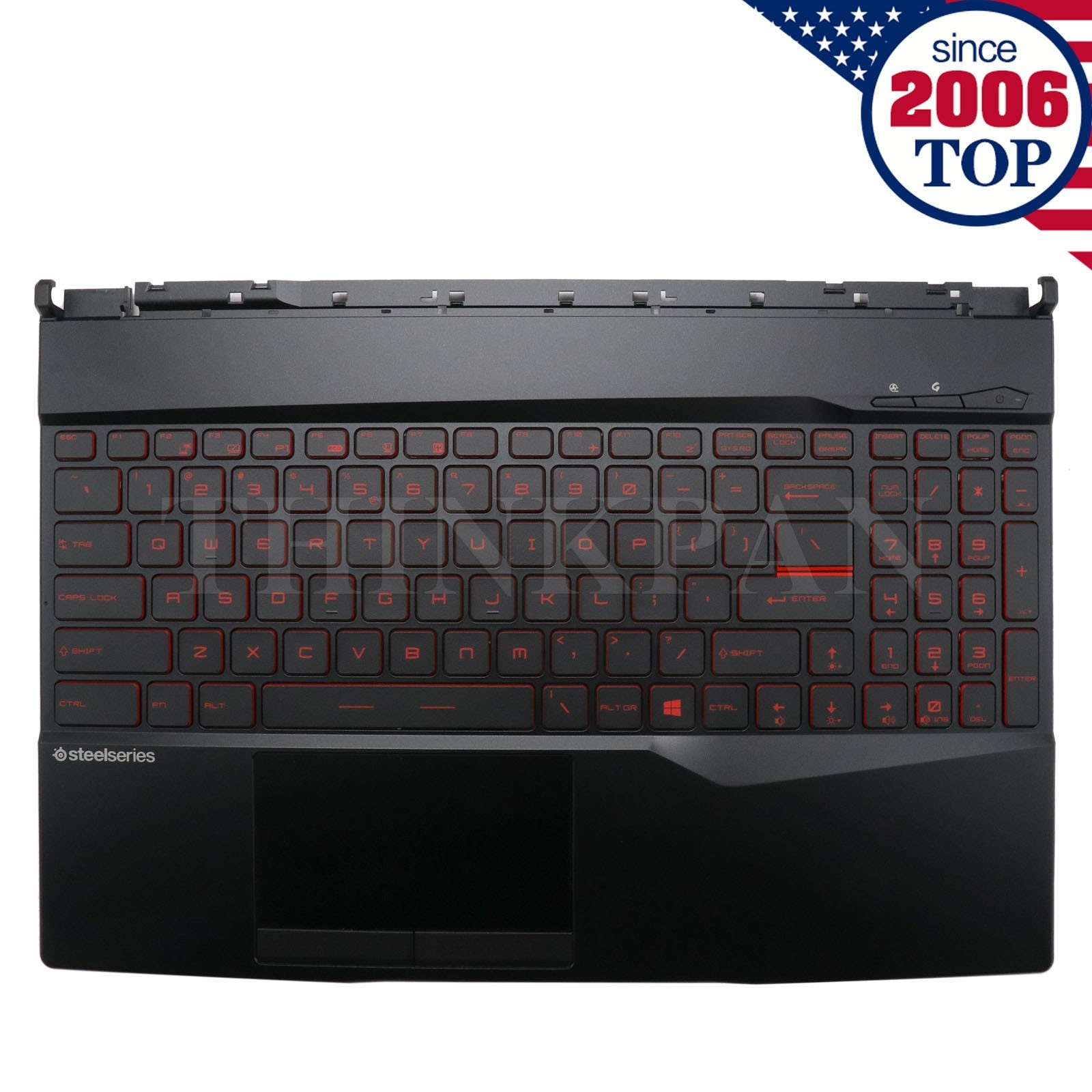 For MSI GL65 GP65 MS-16U4 Upper Case Palmrest Cover Red White Backlit Keyboard