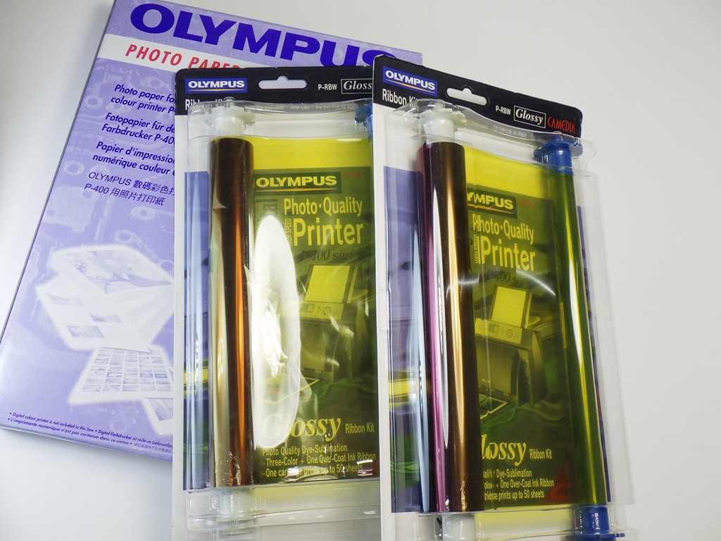 New Olympus Photo Paper P-A4NE +2 Ribbon Kit P-RBW Glossy