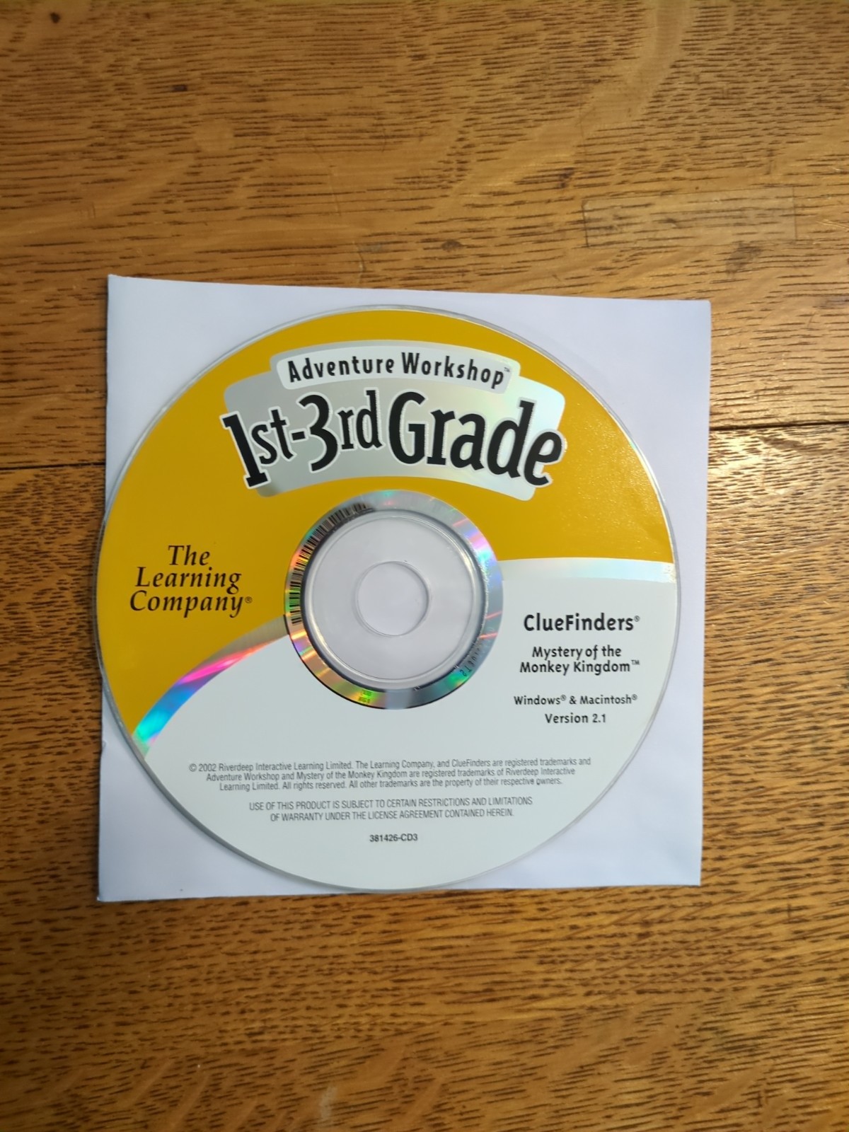 Adventure Workshop 1st-3rd Grade - 2002 The Learning Company Win/Mac disc only 