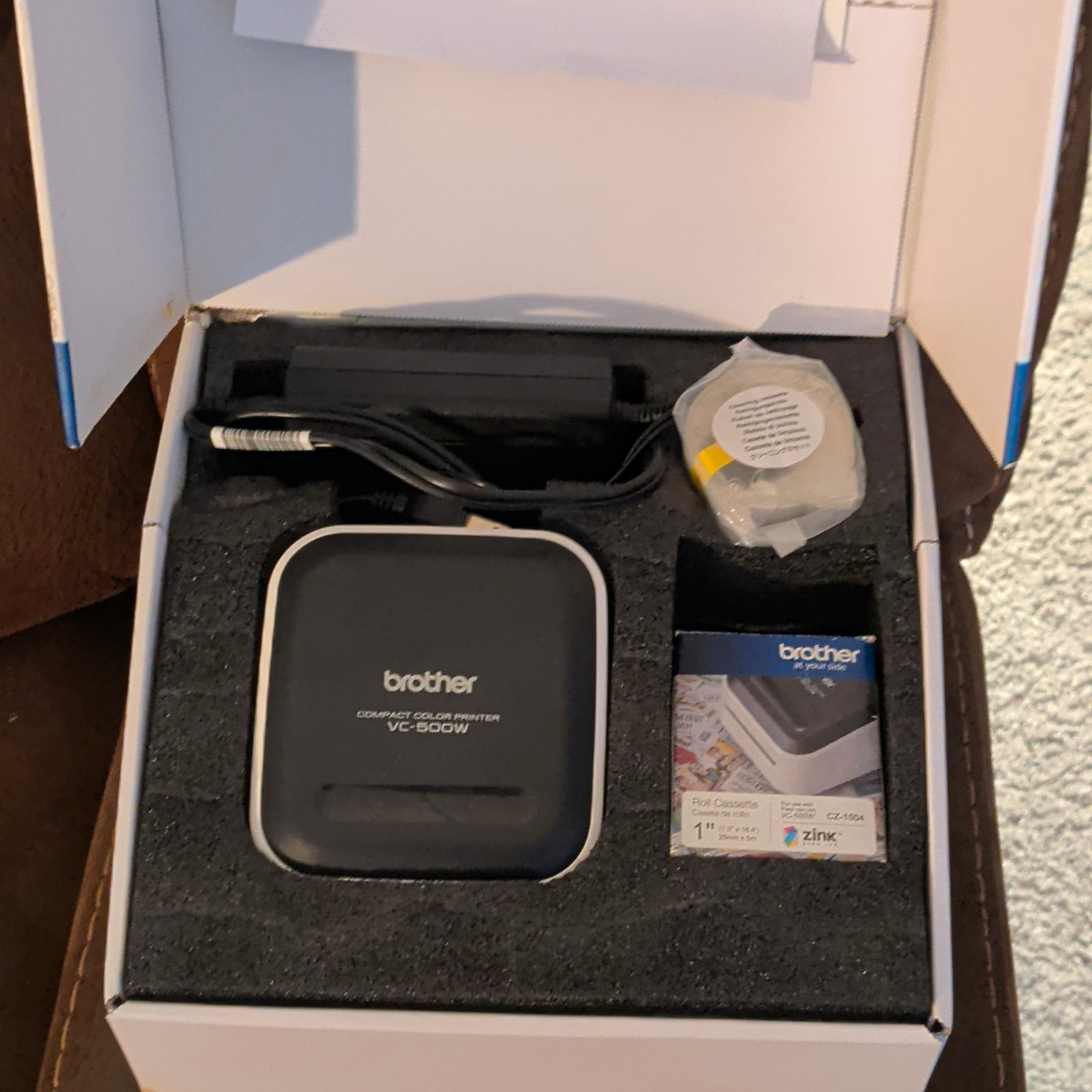 Brother VC-500W Zink Compact Color Photo Printer, Portable Wireless USB Wi-Fi