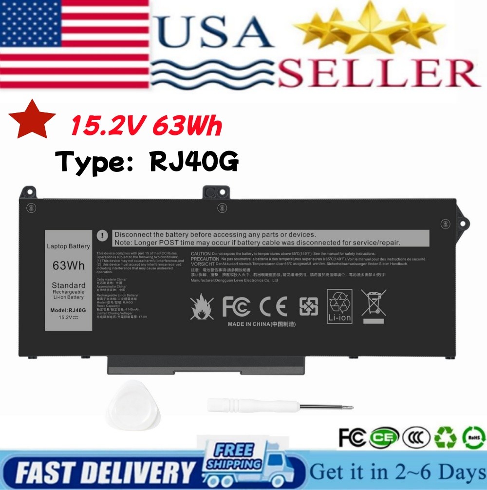✅LOT 10X 63Wh Battery RJ40G For Dell Latitude 5420 5520 Precision 3560 Series