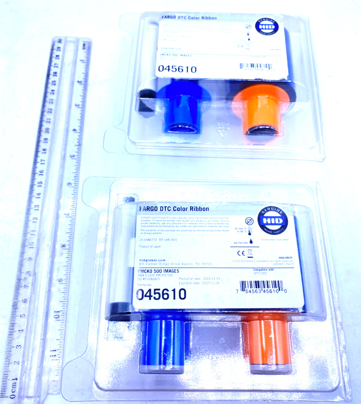 HID Fargo Lot of 2 DTC Color Ribbon 500 Images Compatible W DTC1500 045610 New