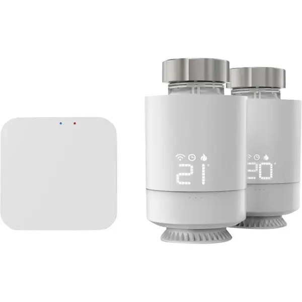 Hama 176662 Smart Wi-Fi Heating Control, 2x Smart Radiator Thermostat + Ze
