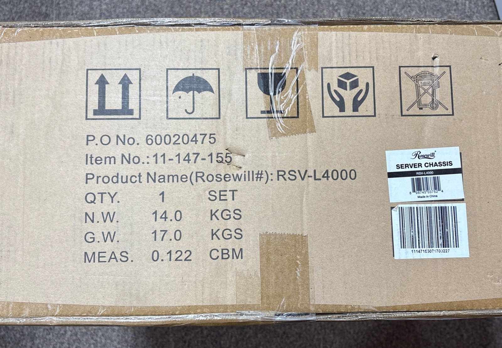 ROSEWILL RSV-L4000U 4U SERVER CHASSIS RACKMOUNT CASE | 8 3.5" HDD BAYS, 3 5.25"