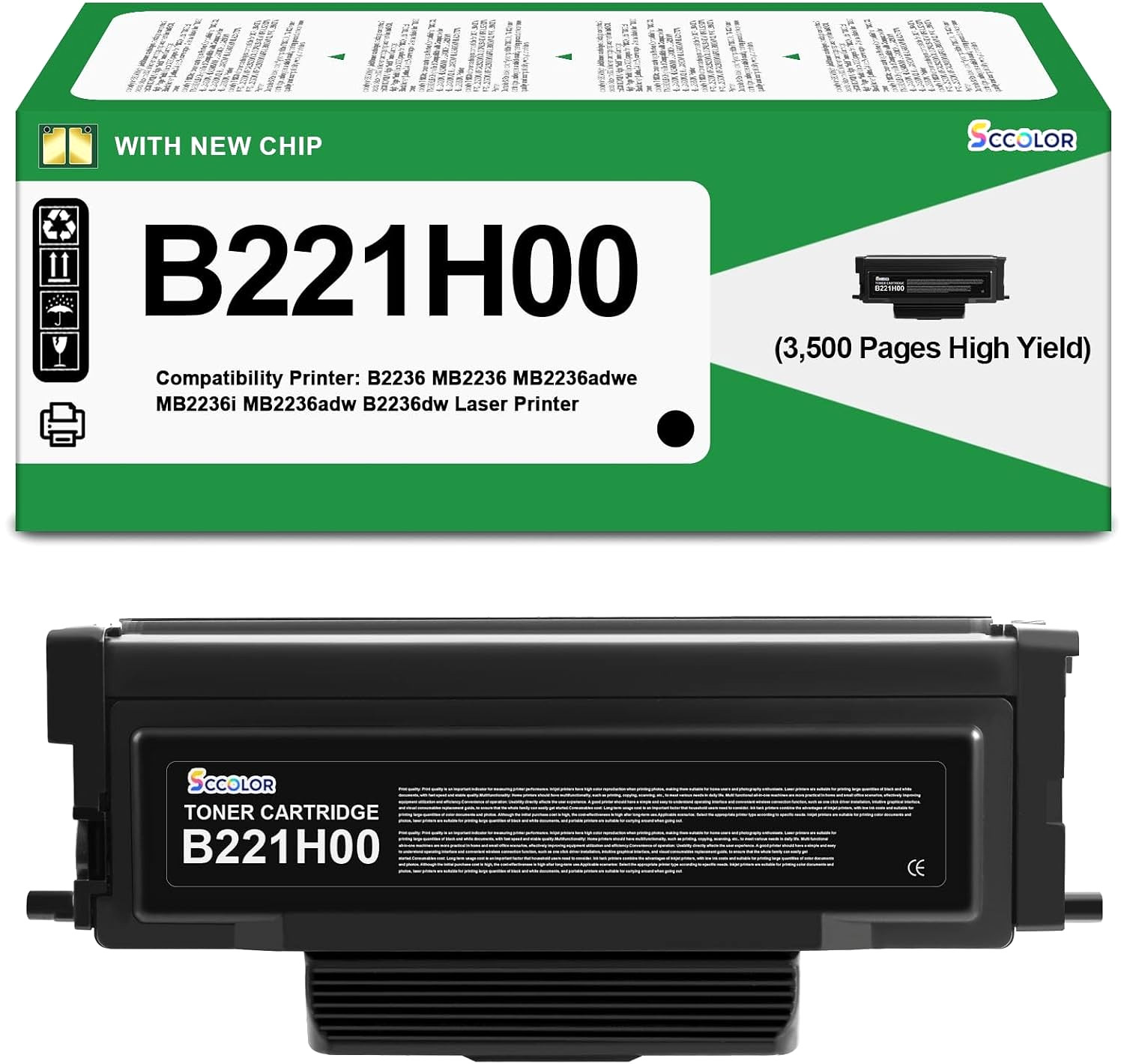 B221H00 High Yield Toner Cartridge for Lexmark B2236 / MB2236 Series Printers