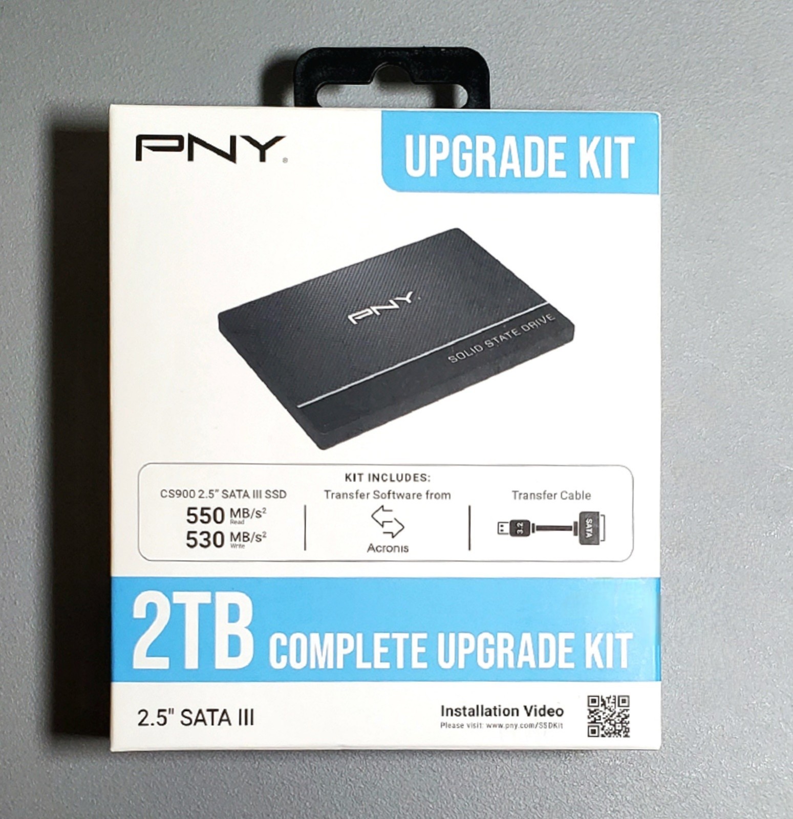 PNY 2TB CS900 2.5” SATA-III SSD Complete Upgrade Kit - NEW