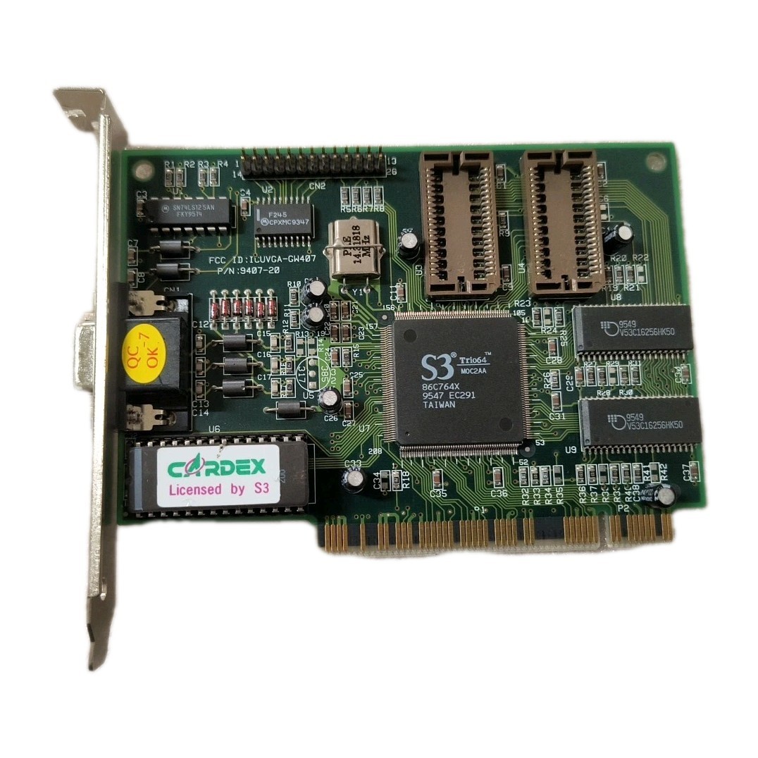 * SALE * RARE VINTAGE CARDEX S3 TRIO64 PCI VGA CARD MXB171