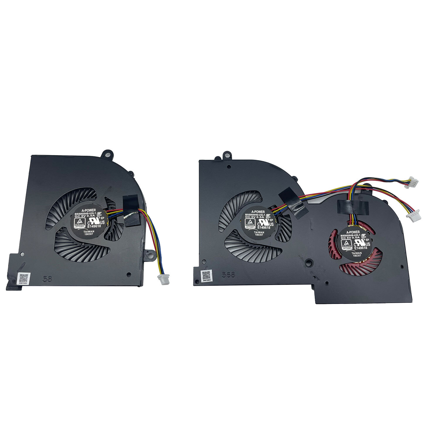 For MSI GS65 Stealth 8SE 8SF 8SG Thin 8RE 8RF GS65VR MS-16Q2 GPU & CPU Fan