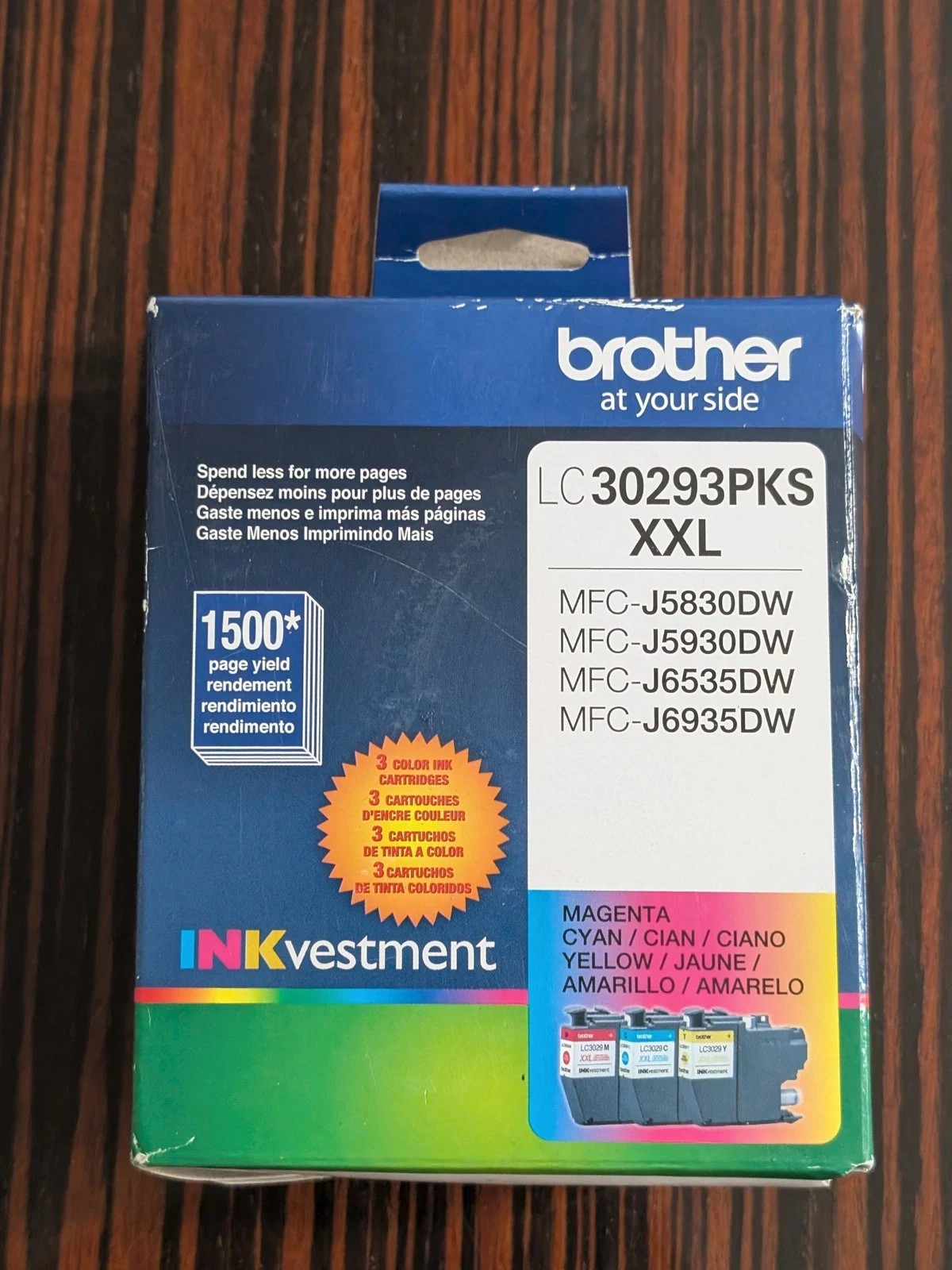 Brother XXL LC30293PK INKvestment  High-Yield Ink 3 Pack, EXP 2028++