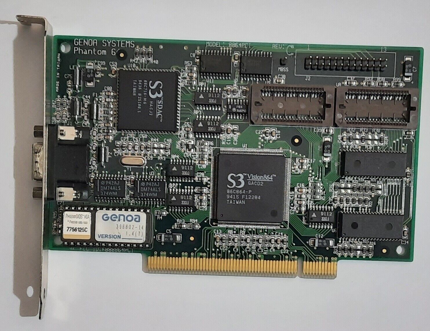 Genoa Phantom 64 PCI Graphics Card (8864PCI, S3 Vision864, 1MB, Retro, 1994)